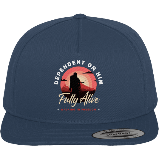 Dependent on Him – Fully Alive - Premium Snapback - Kappen & Mützen - Navy / Green - GfoitMa