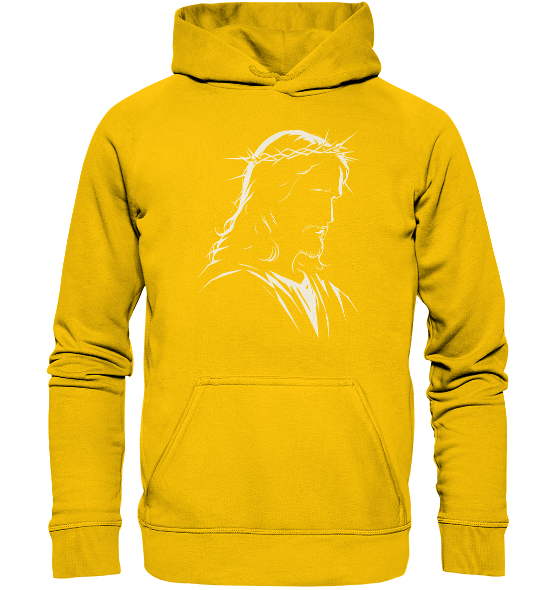 Der Blick des Erlösers – Jesus-Silhouette im Konturdesign | Christliche Kleidung - Kids Premium Hoodie - Kids & Babys - Sunflower - GfoitMa