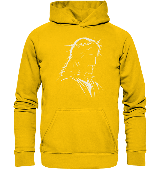 Der Blick des Erlösers – Jesus-Silhouette im Konturdesign | Christliche Kleidung - Kids Premium Hoodie - Kids & Babys - Sunflower - GfoitMa