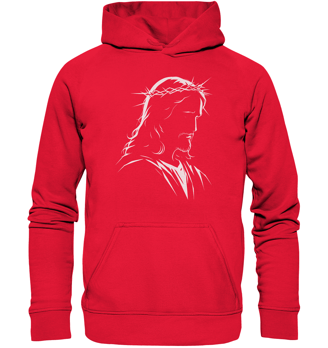 Der Blick des Erlösers – Jesus-Silhouette im Konturdesign | Christliche Kleidung - Kids Premium Hoodie - Kids & Babys - Rot - GfoitMa