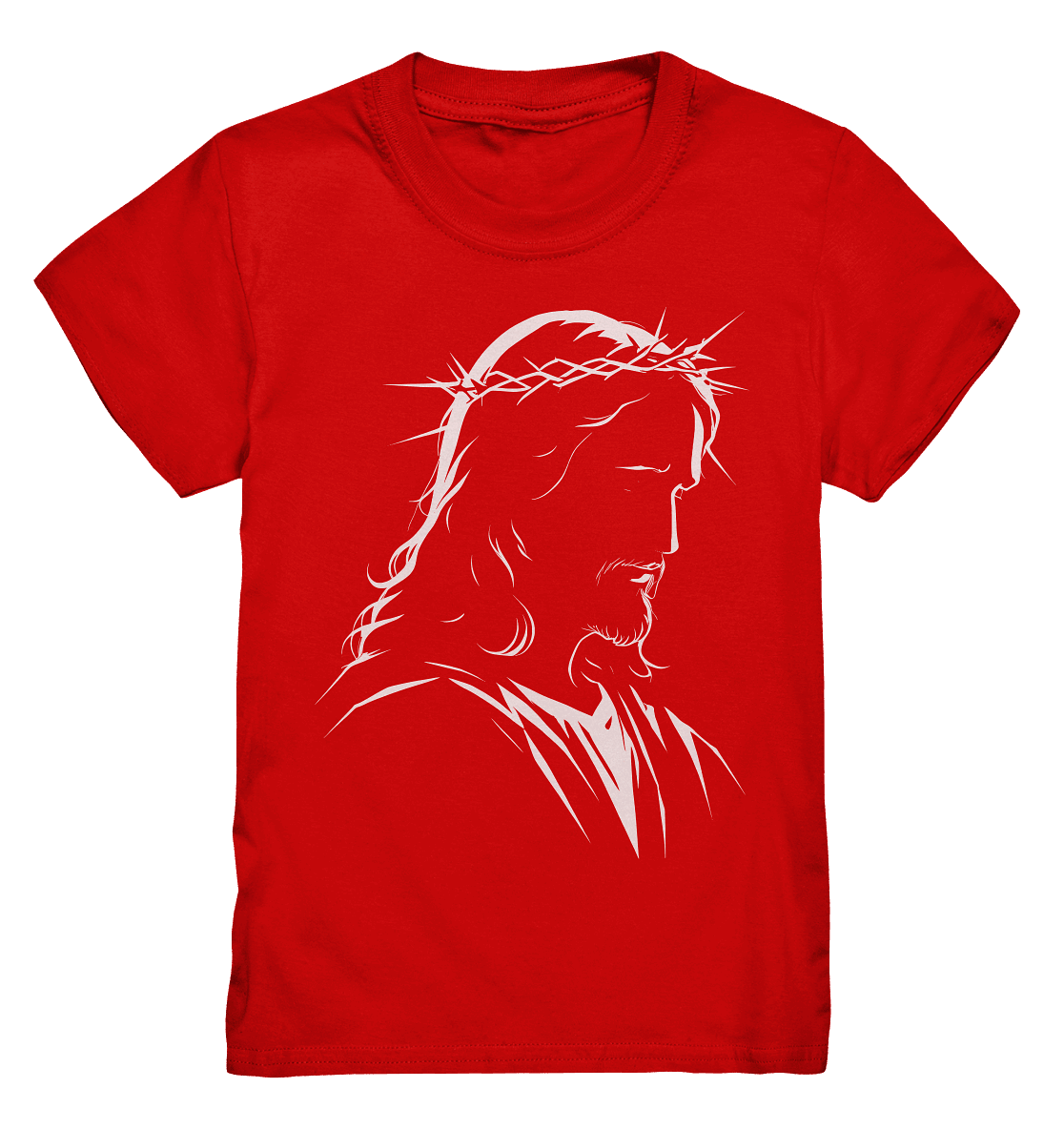Der Blick des Erlösers – Jesus-Silhouette im Konturdesign | Christliche Kleidung - Kids Premium Shirt - Kids & Babys - Red - GfoitMa
