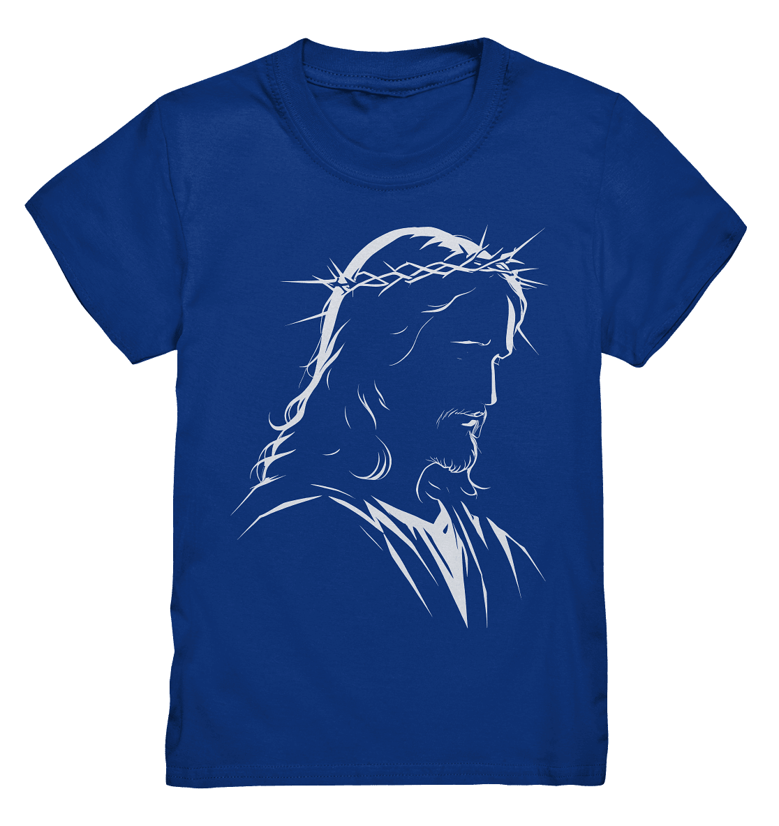 Der Blick des Erlösers – Jesus-Silhouette im Konturdesign | Christliche Kleidung - Kids Premium Shirt - Kids & Babys - Royal Blue - GfoitMa