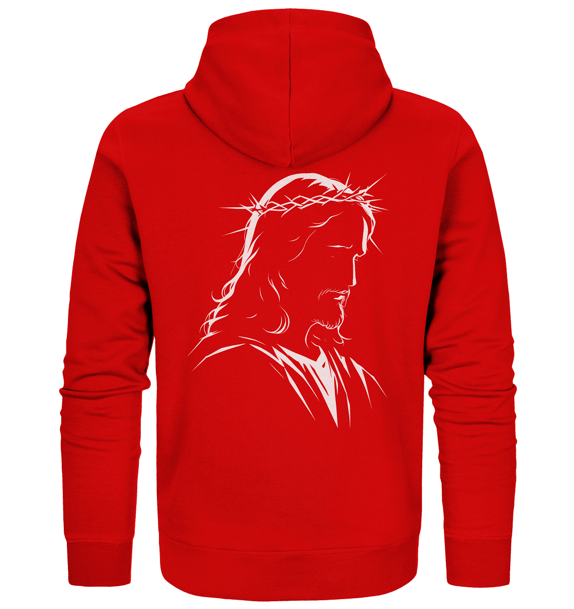 Der Blick des Erlösers – Jesus-Silhouette im Konturdesign | Christliche Kleidung - Zipper - Jacken/ Zipper - Red - GfoitMa