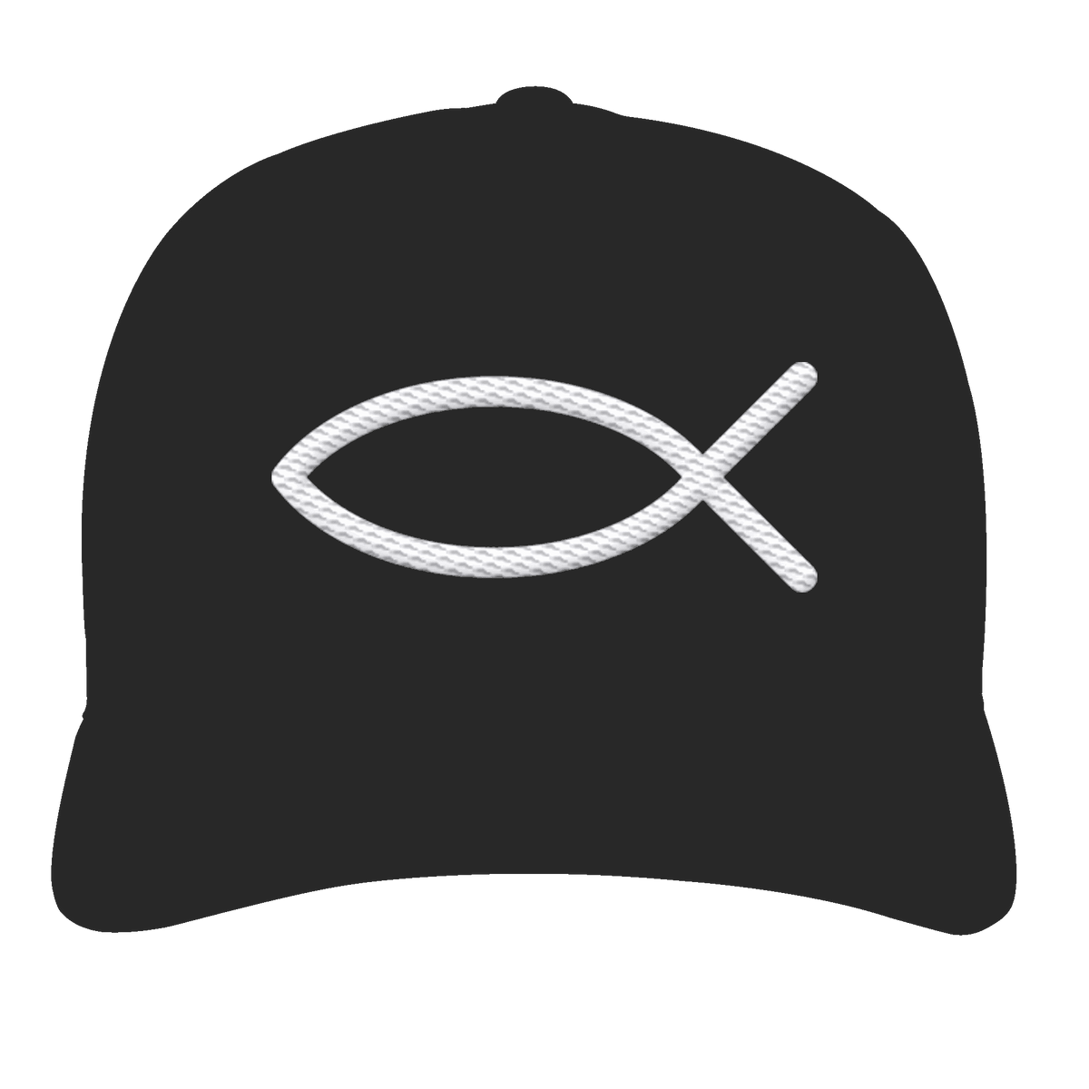 Der Ichthys – Ein zeitloses Zeichen (Stick) | Christliche Kleidung - Classic Curved Snapback - Kappen & Mützen - Black - GfoitMa