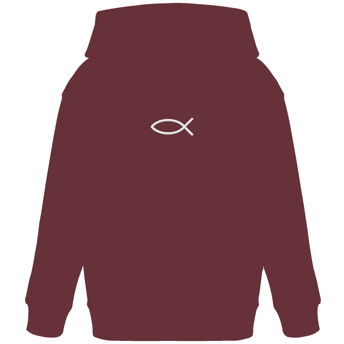 Der Ichthys – Ein zeitloses Zeichen (Stick) | Christliche Kleidung - Kids Organic Hoodie - Kids & Babys - Burgundy - GfoitMa