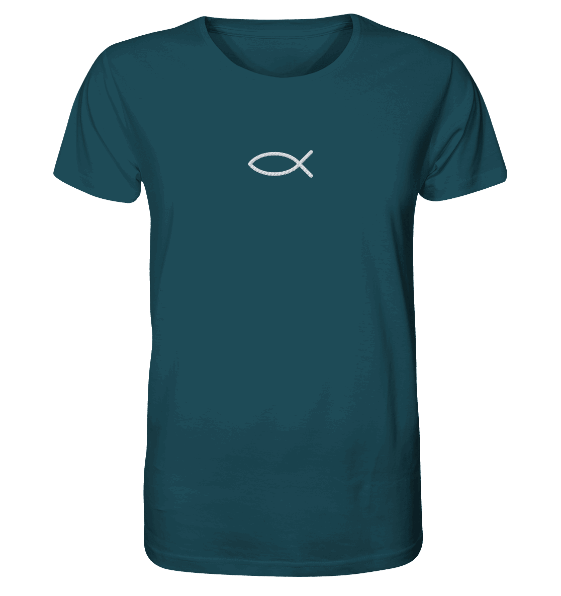 Der Ichthys – Ein zeitloses Zeichen (Stick) | Christliche Kleidung - Organic Shirt (Stick) - Unisex-Shirts - Stargazer - GfoitMa