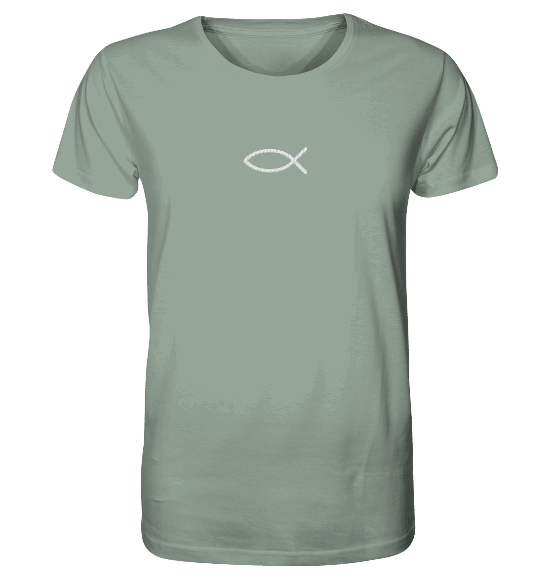 Der Ichthys – Ein zeitloses Zeichen (Stick) | Christliche Kleidung - Organic Shirt (Stick) - Unisex-Shirts - Aloe - GfoitMa