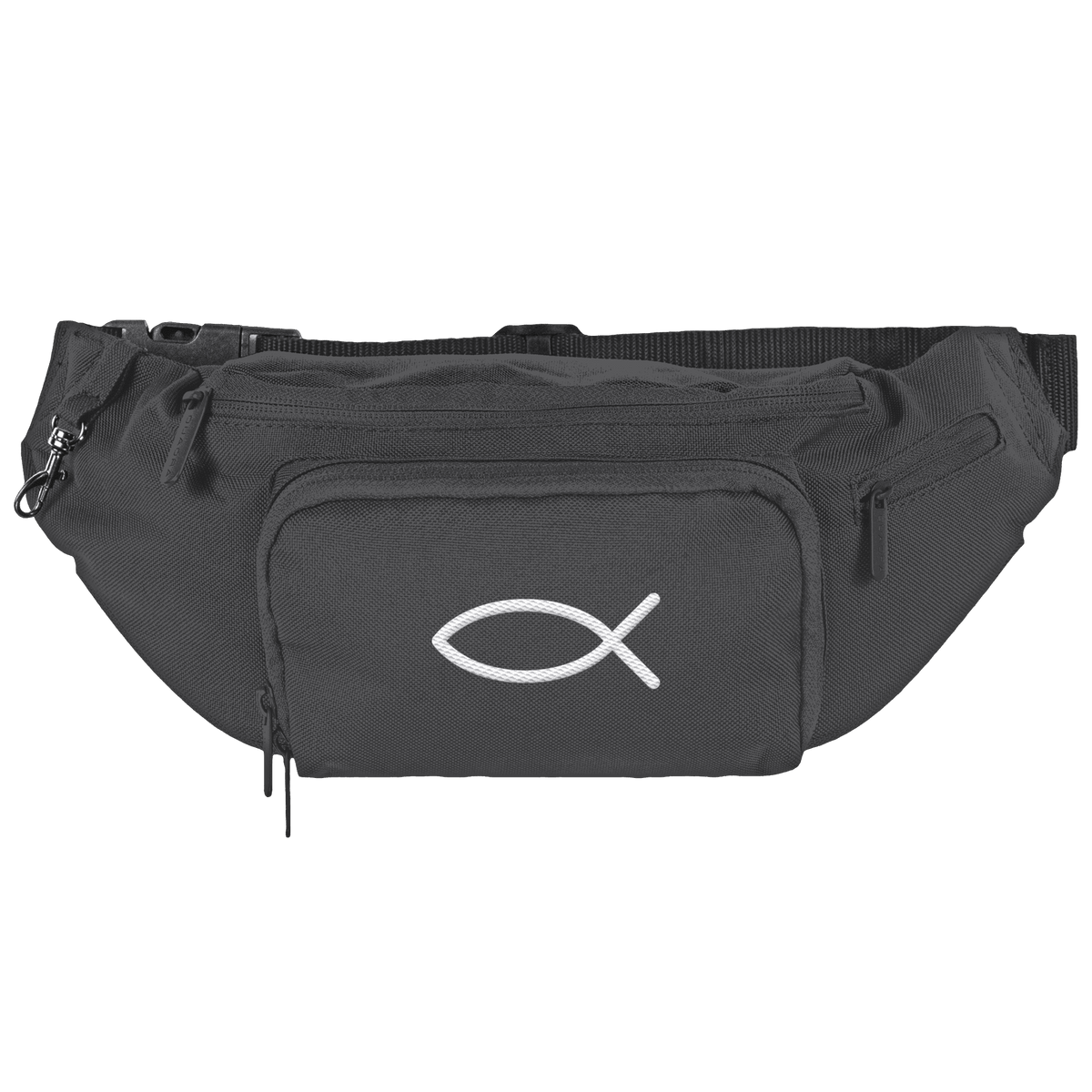 Der Ichthys – Ein zeitloses Zeichen (Stick) | Christliche Kleidung - Shoulder Bag - Taschen - Graphite Grey - GfoitMa