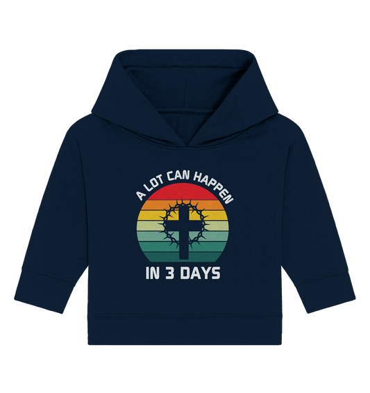 Drei Tage, die alles verändert haben - Baby Organic Hoodie - Kids & Babys - French Navy - GfoitMa