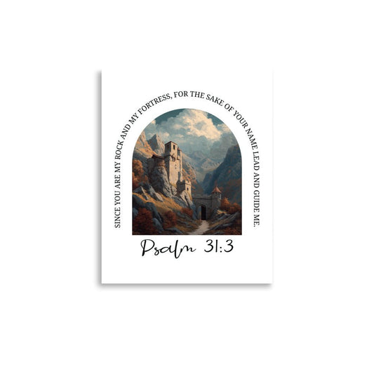 Du bist mein Fels und meine Burg – Psalm 31:3 - Poster - 11″×14″ - GfoitMa