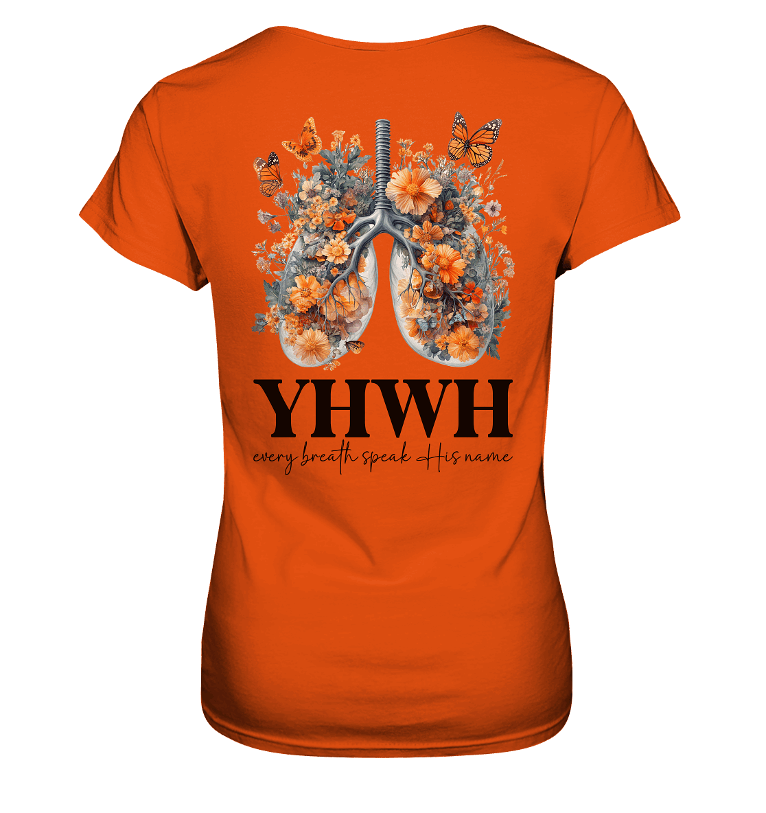 Every Breath Speak His Name – Leben, das Lobpreis atmet | Christliche Kleidung - Ladies Premium Shirt - Lady-Shirts - Orange - GfoitMa