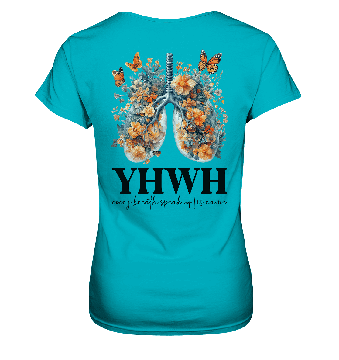 Every Breath Speak His Name – Leben, das Lobpreis atmet | Christliche Kleidung - Ladies Premium Shirt - Lady-Shirts - Swimming Pool - GfoitMa