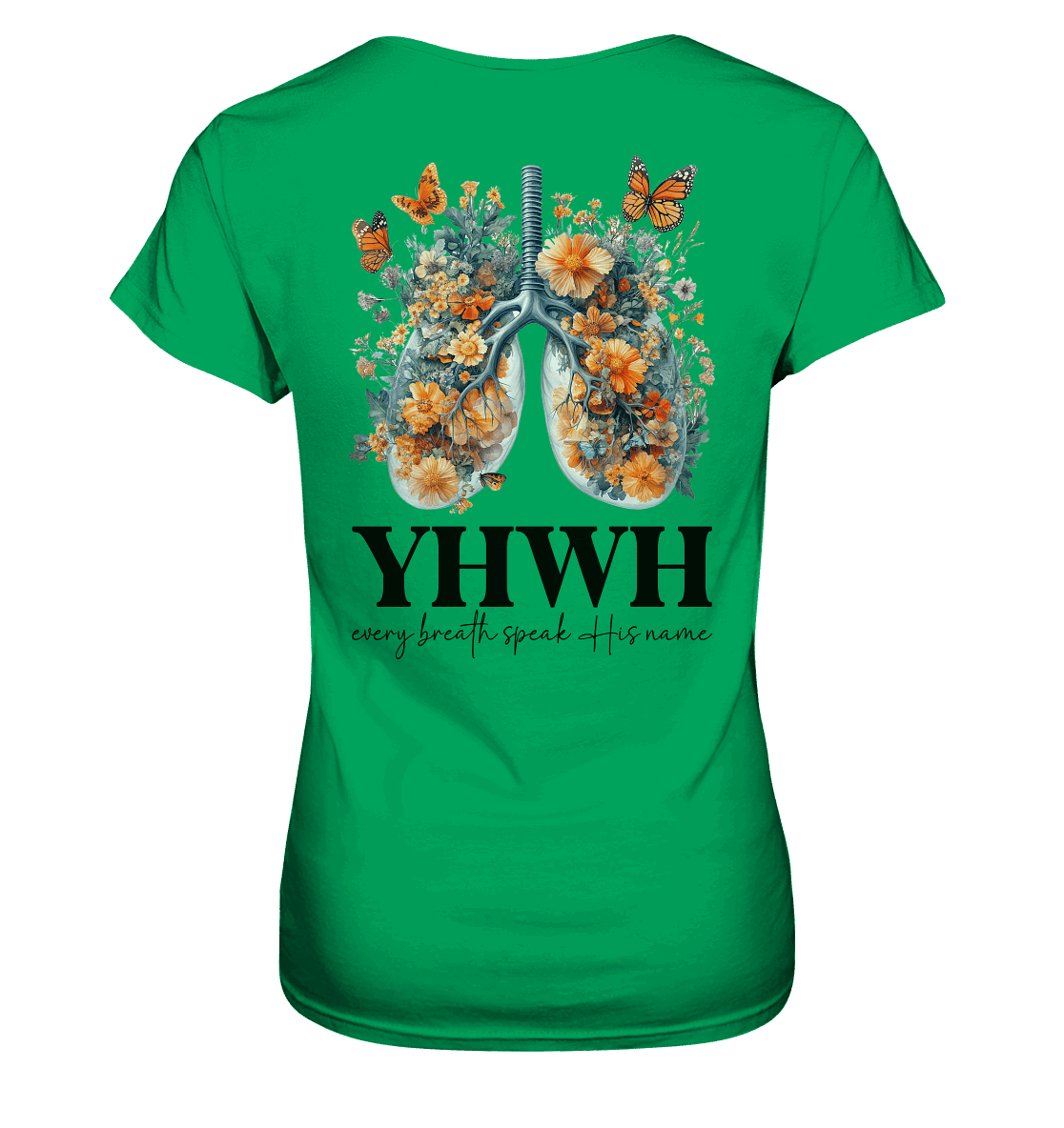 Every Breath Speak His Name – Leben, das Lobpreis atmet | Christliche Kleidung - Ladies Premium Shirt - Lady-Shirts - Kelly Green - GfoitMa