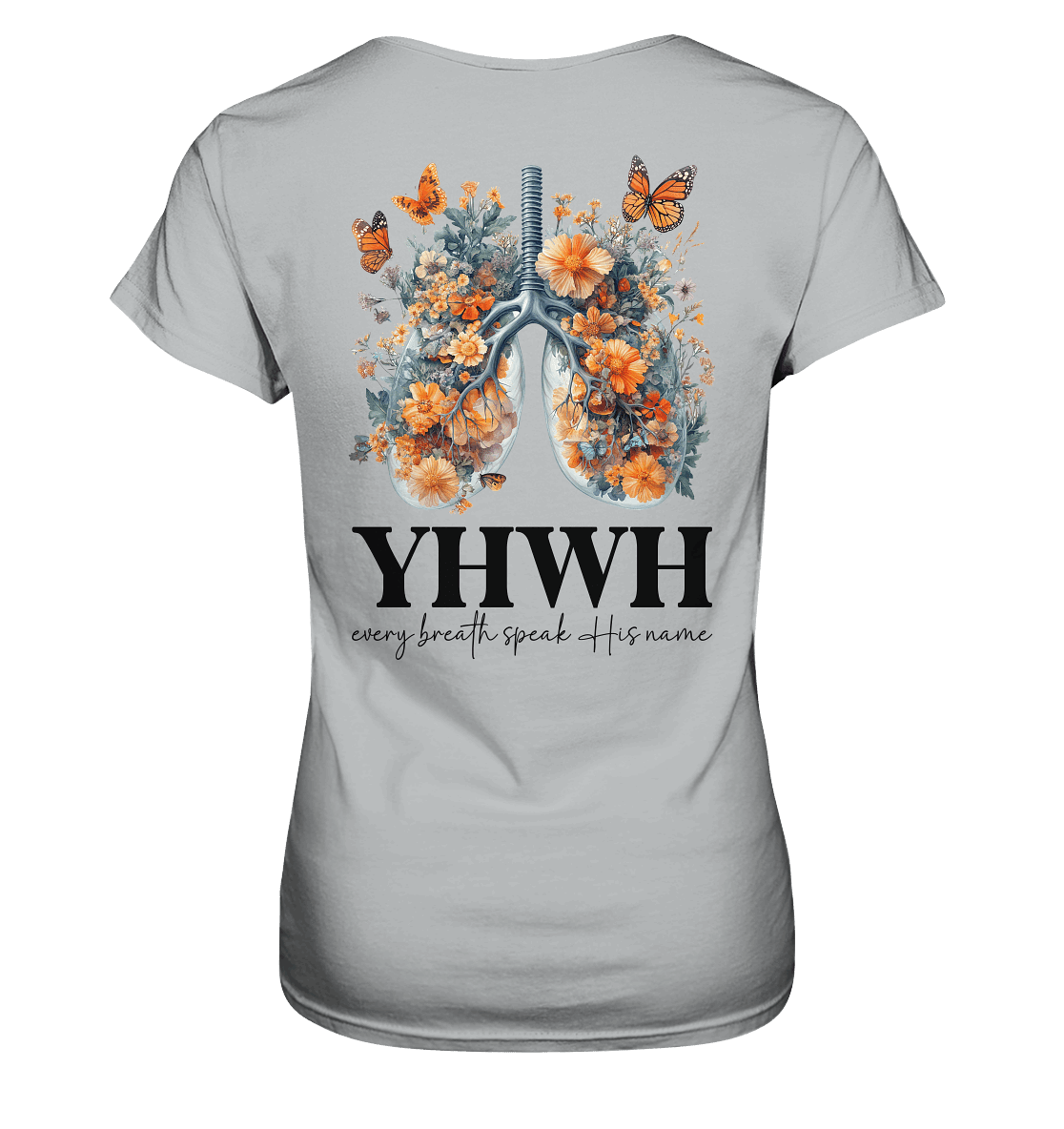 Every Breath Speak His Name – Leben, das Lobpreis atmet | Christliche Kleidung - Ladies Premium Shirt - Lady-Shirts - Pacific Grey - GfoitMa