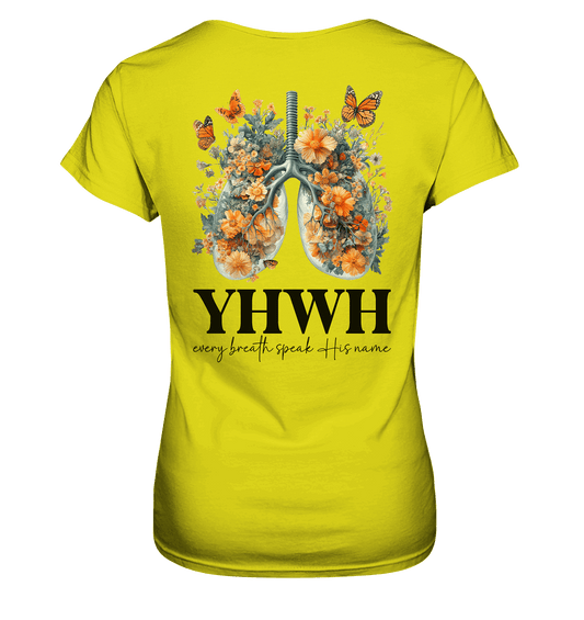Every Breath Speak His Name – Leben, das Lobpreis atmet | Christliche Kleidung - Ladies Premium Shirt - Lady-Shirts - Pixel Lime - GfoitMa