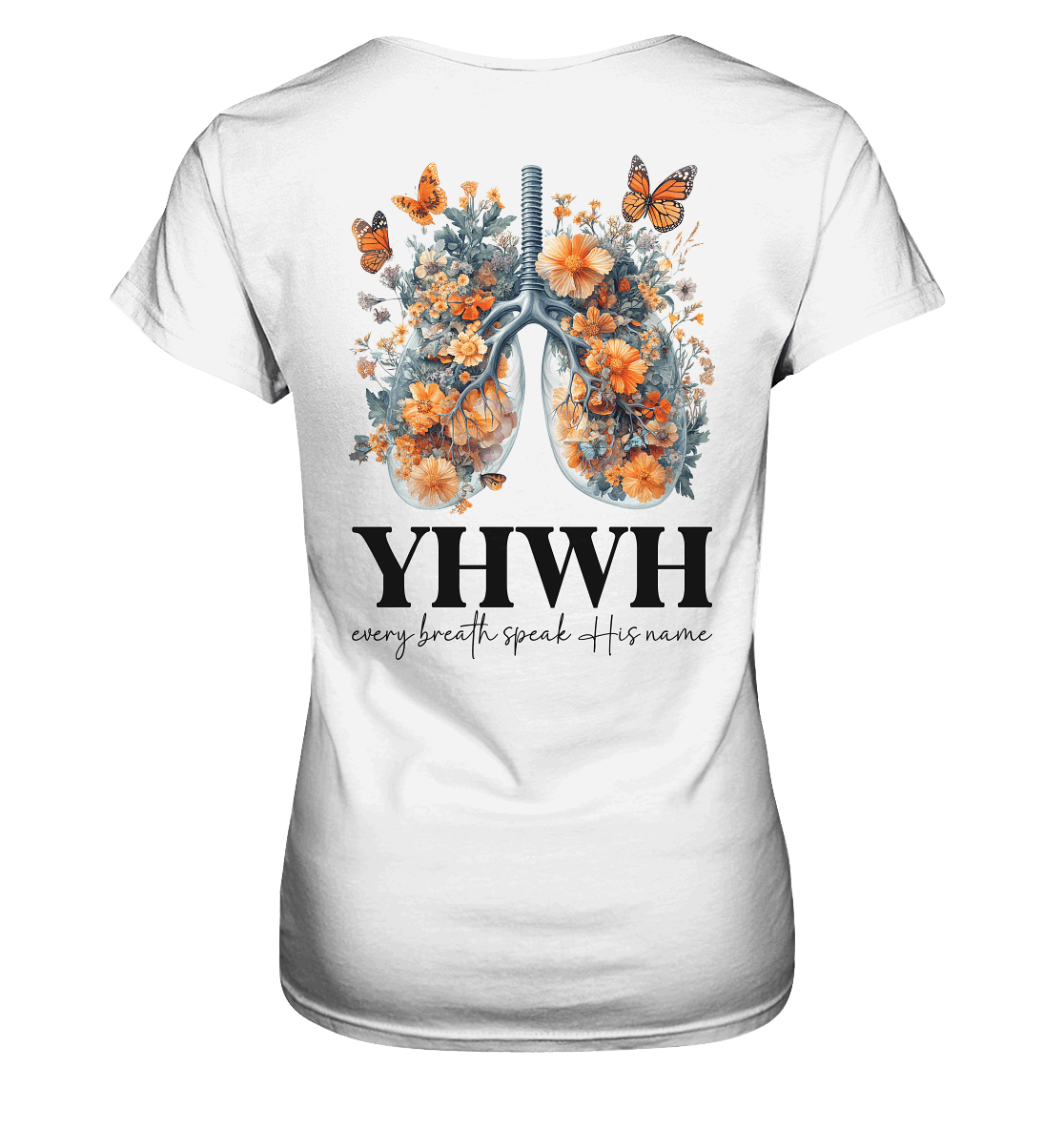 Every Breath Speak His Name – Leben, das Lobpreis atmet | Christliche Kleidung - Ladies Premium Shirt - Lady-Shirts - White - GfoitMa