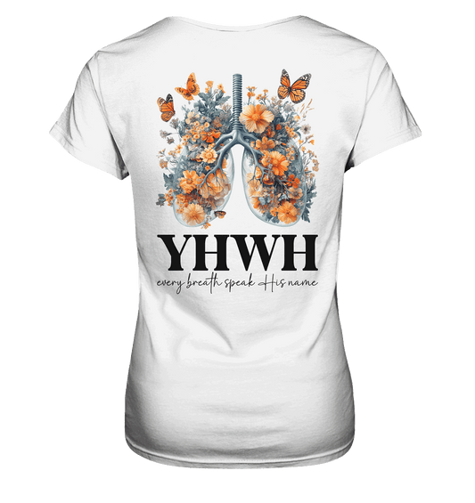 Every Breath Speak His Name – Leben, das Lobpreis atmet | Christliche Kleidung - Ladies Premium Shirt - Lady-Shirts - White - GfoitMa