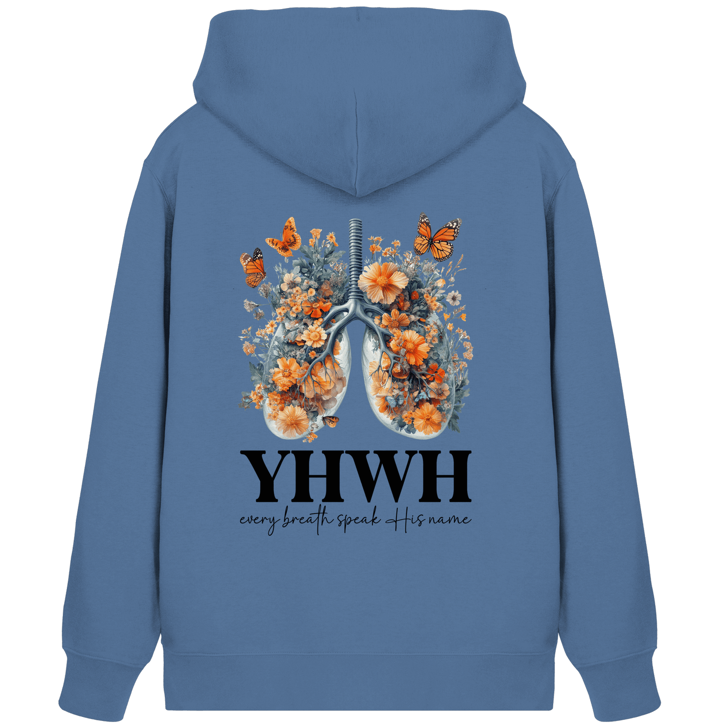 Every Breath Speak His Name – Leben, das Lobpreis atmet | Christliche Kleidung - Organic Zipper - Jacken/ Zipper - Bright Blue - GfoitMa