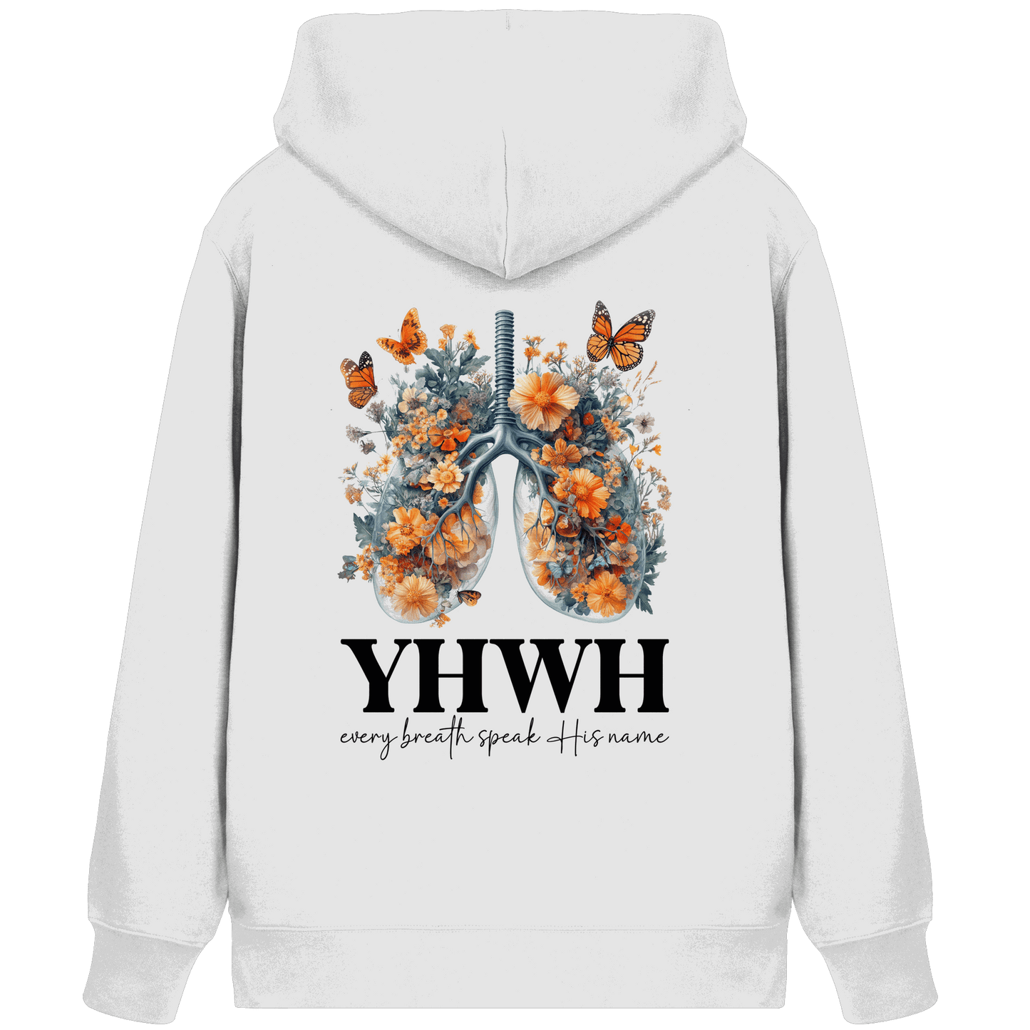 Every Breath Speak His Name – Leben, das Lobpreis atmet | Christliche Kleidung - Organic Zipper - Jacken/ Zipper - White - GfoitMa