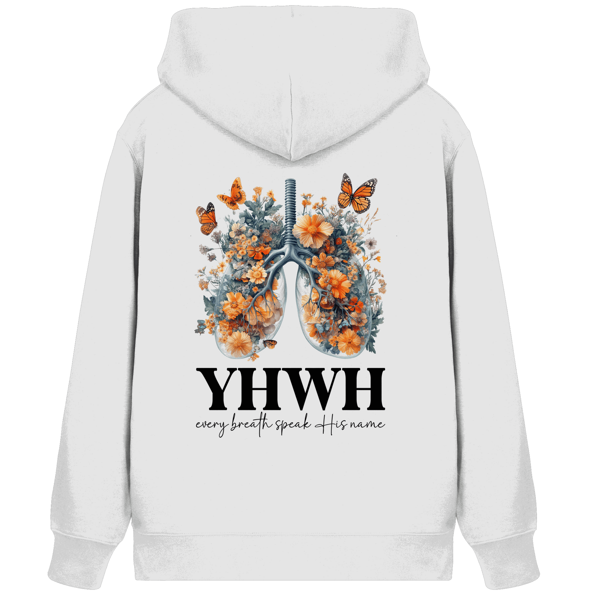 Every Breath Speak His Name – Leben, das Lobpreis atmet | Christliche Kleidung - Organic Zipper - Jacken/ Zipper - White - GfoitMa