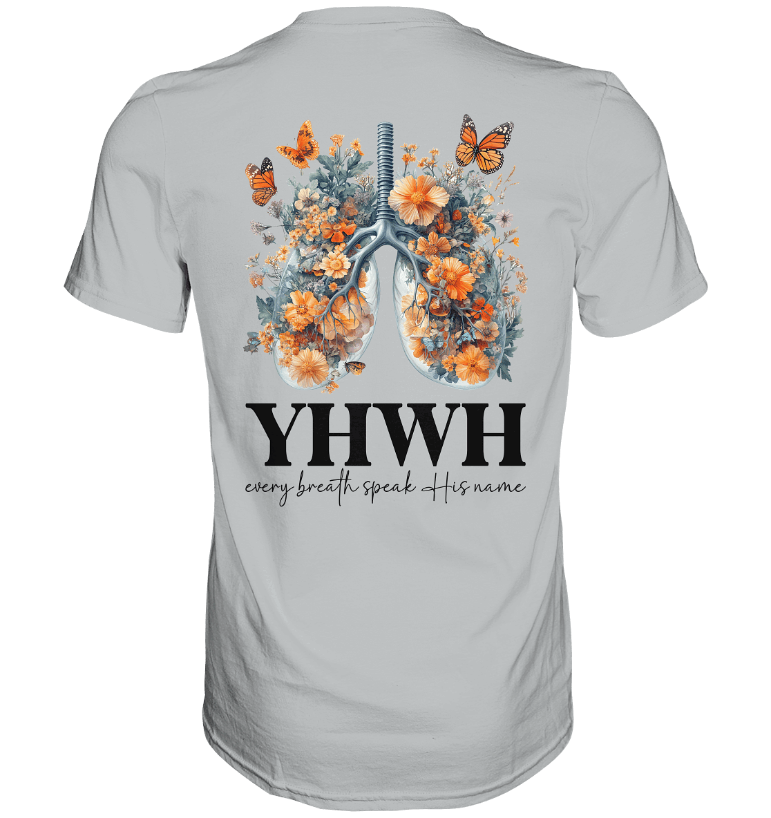 Every Breath Speak His Name – Leben, das Lobpreis atmet | Christliche Kleidung - Premium Shirt - Unisex-Shirts - Pacific Grey - GfoitMa