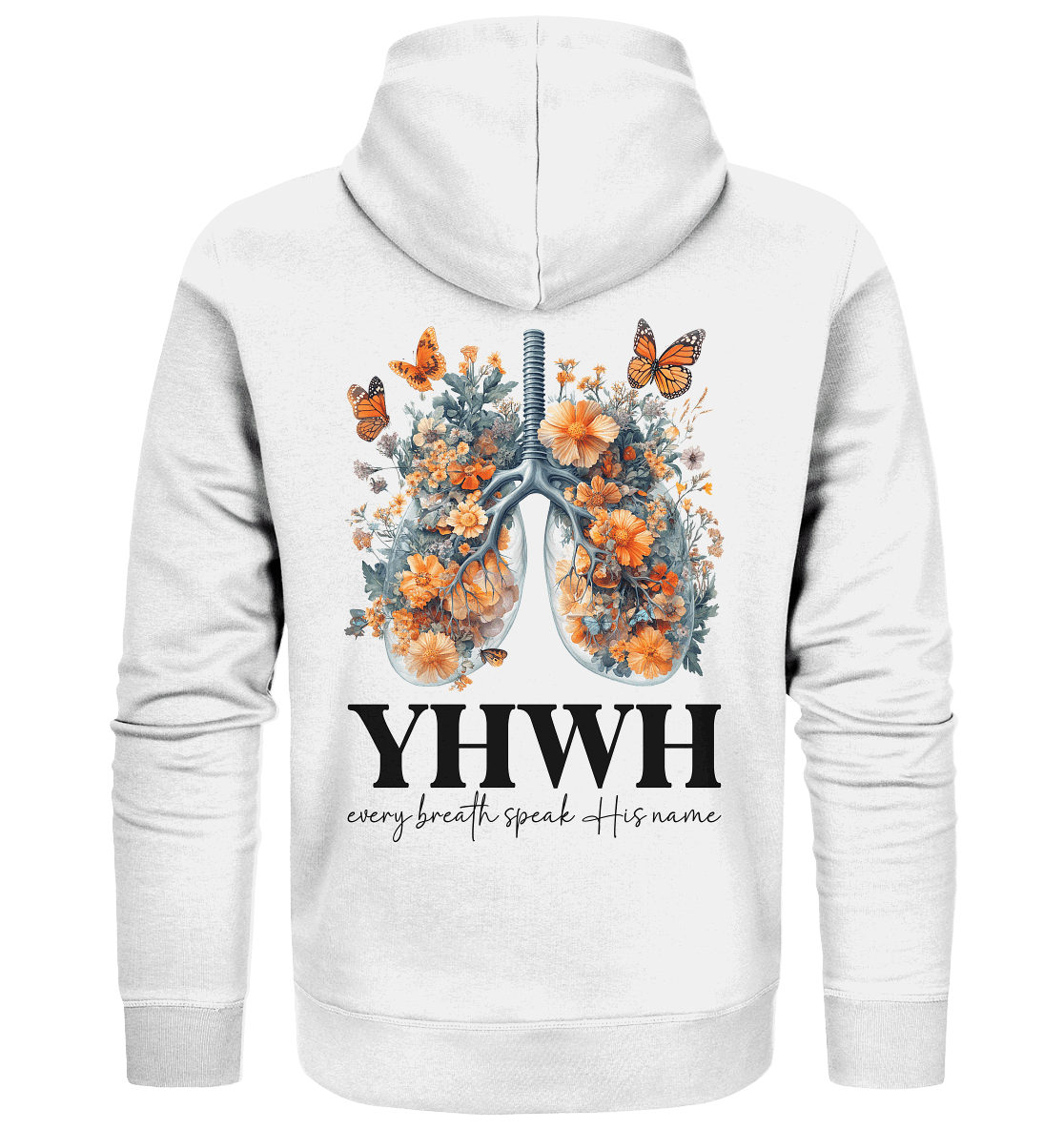 Every Breath Speak His Name – Leben, das Lobpreis atmet | Christliche Kleidung - Zipper - Jacken/ Zipper - White - GfoitMa