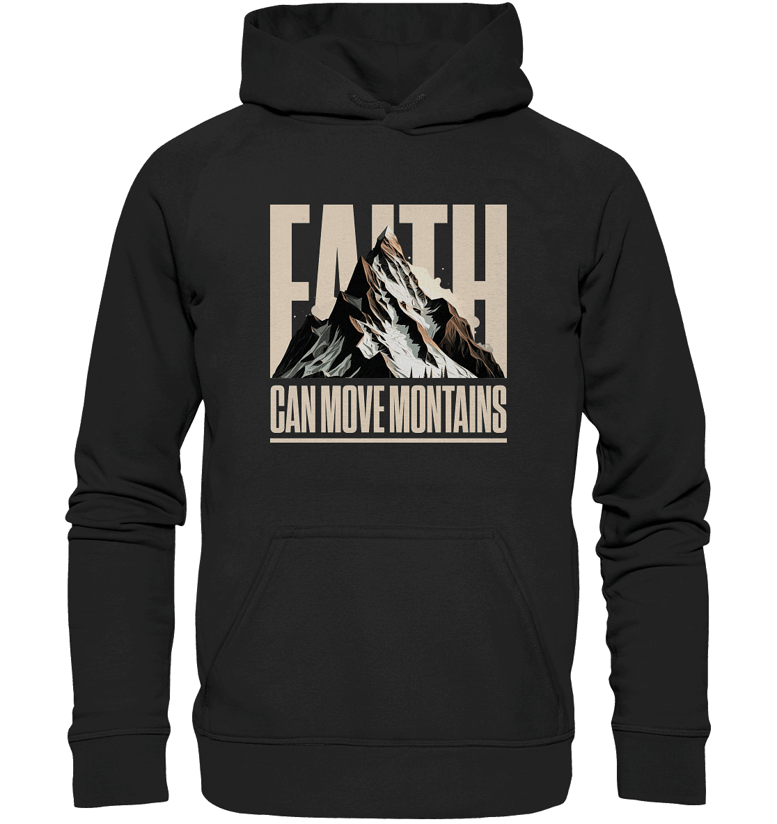 Faith Can Move Mountains – Glaube, der Grenzen überwindet | Christliche Kleidung - Kids Premium Hoodie - Kids & Babys - Black - GfoitMa