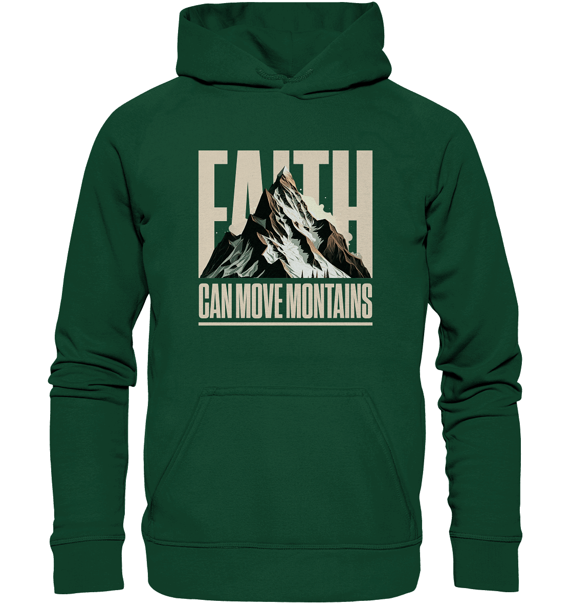 Faith Can Move Mountains – Glaube, der Grenzen überwindet | Christliche Kleidung - Kids Premium Hoodie - Kids & Babys - Bottlegreen - GfoitMa