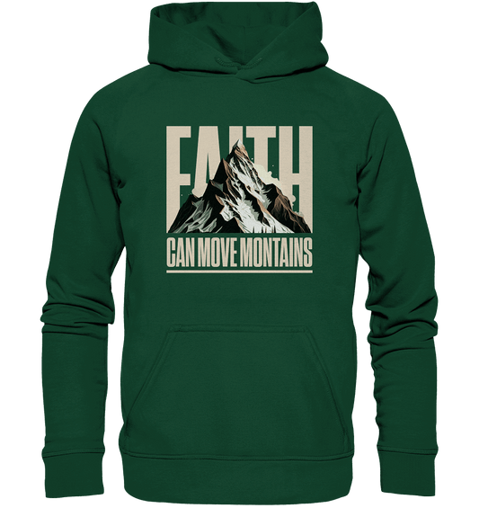 Faith Can Move Mountains – Glaube, der Grenzen überwindet | Christliche Kleidung - Kids Premium Hoodie - Kids & Babys - Bottlegreen - GfoitMa