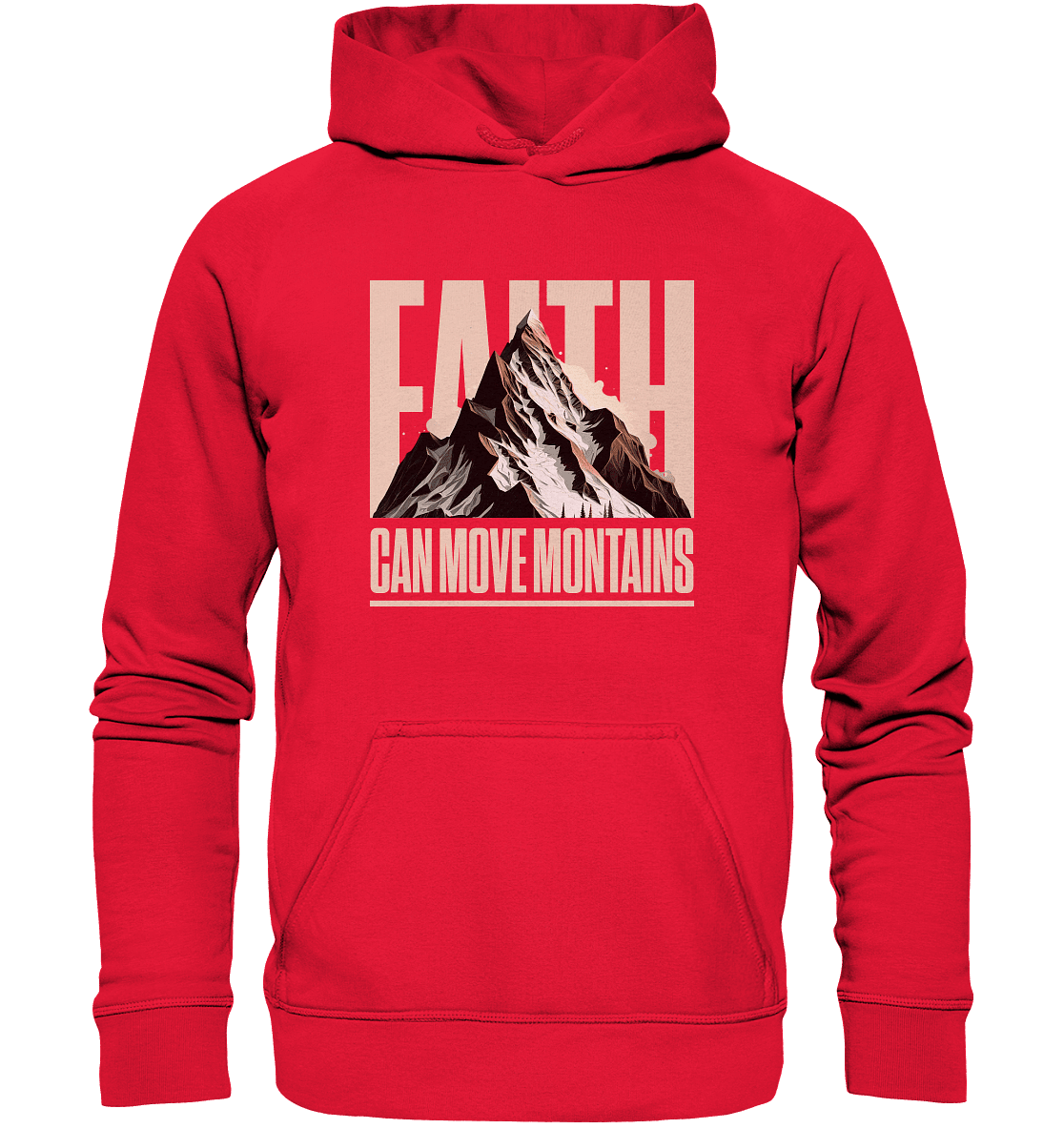 Faith Can Move Mountains – Glaube, der Grenzen überwindet | Christliche Kleidung - Kids Premium Hoodie - Kids & Babys - Rot - GfoitMa