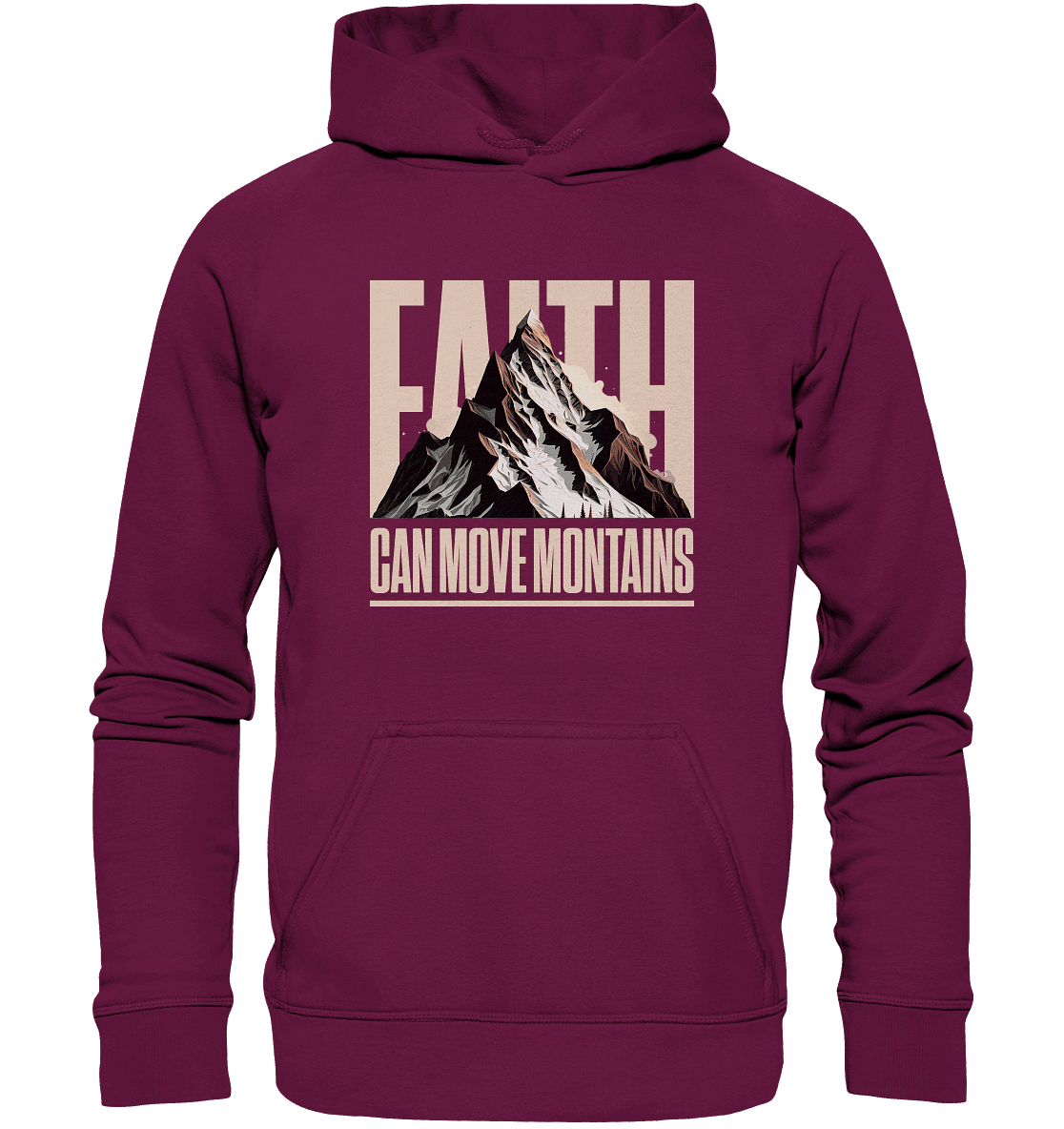 Faith Can Move Mountains – Glaube, der Grenzen überwindet | Christliche Kleidung - Kids Premium Hoodie - Kids & Babys - Burgund - GfoitMa