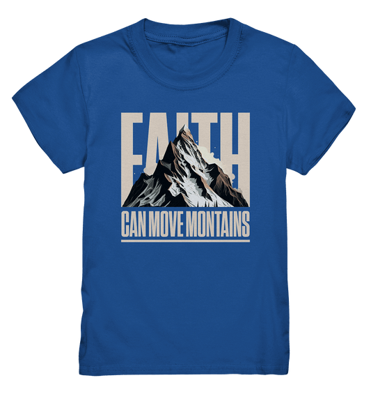 Faith Can Move Mountains – Glaube, der Grenzen überwindet | Christliche Kleidung - Kids Premium Shirt - Kids & Babys - Royal Blue - GfoitMa