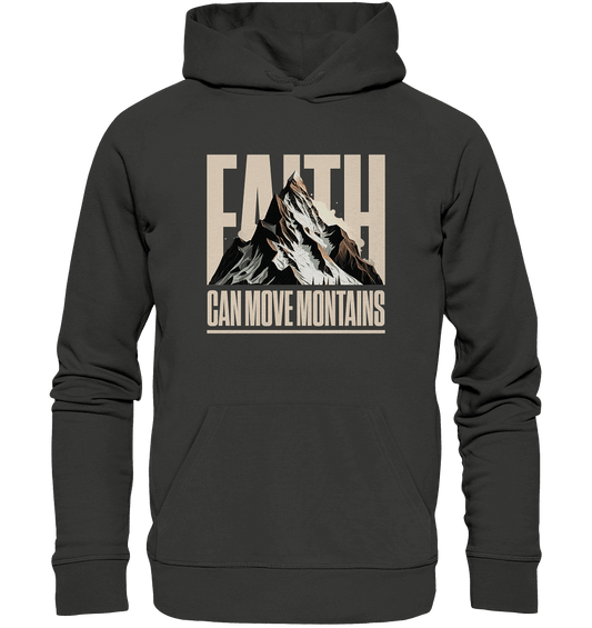 Faith Can Move Mountains – Glaube, der Grenzen überwindet | Christliche Kleidung - Premium Unisex Hoodie - Hoodies - Charcoal - GfoitMa
