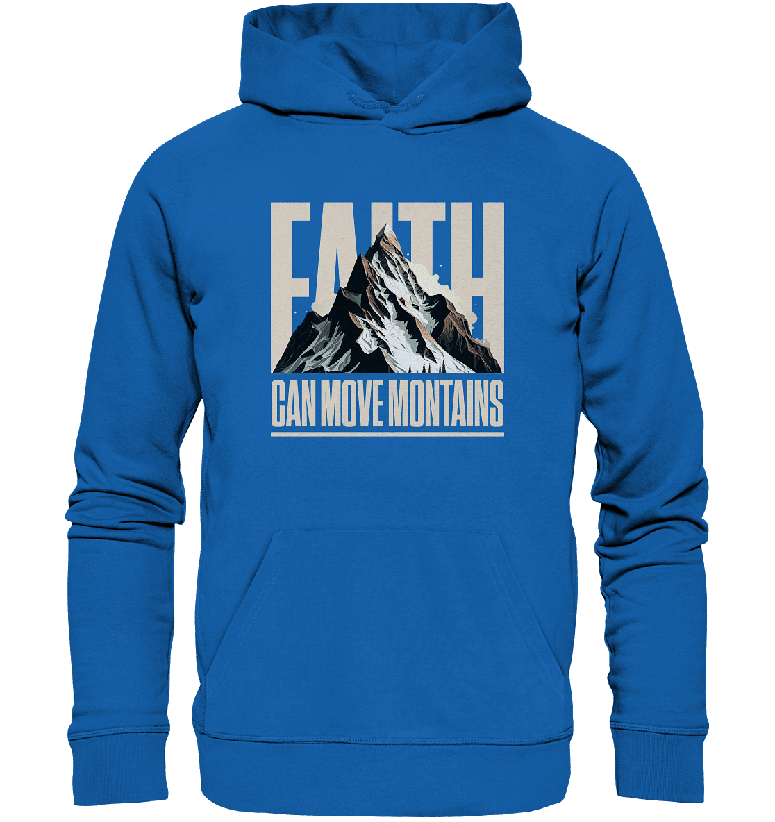 Faith Can Move Mountains – Glaube, der Grenzen überwindet | Christliche Kleidung - Premium Unisex Hoodie - Hoodies - Royal Blau - GfoitMa