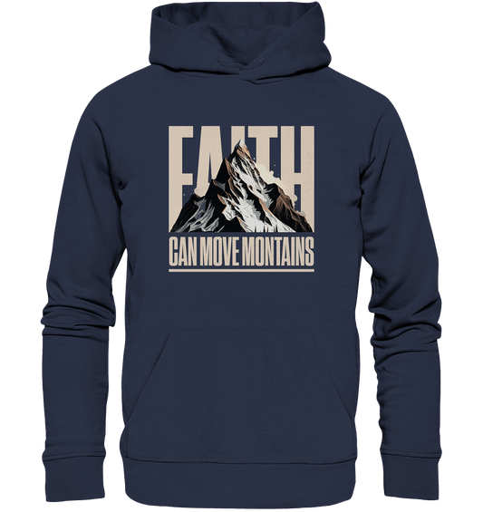 Faith Can Move Mountains – Glaube, der Grenzen überwindet | Christliche Kleidung - Premium Unisex Hoodie - Hoodies - Deep Navy - GfoitMa