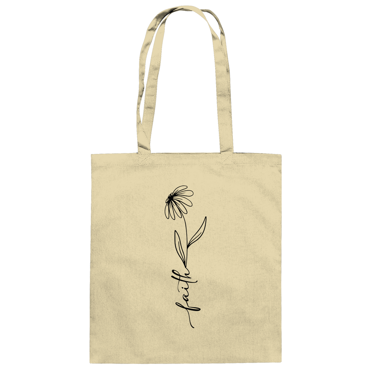 Faith – Glaube, der aufblüht - Baumwolltasche - Taschen - Natural - GfoitMa