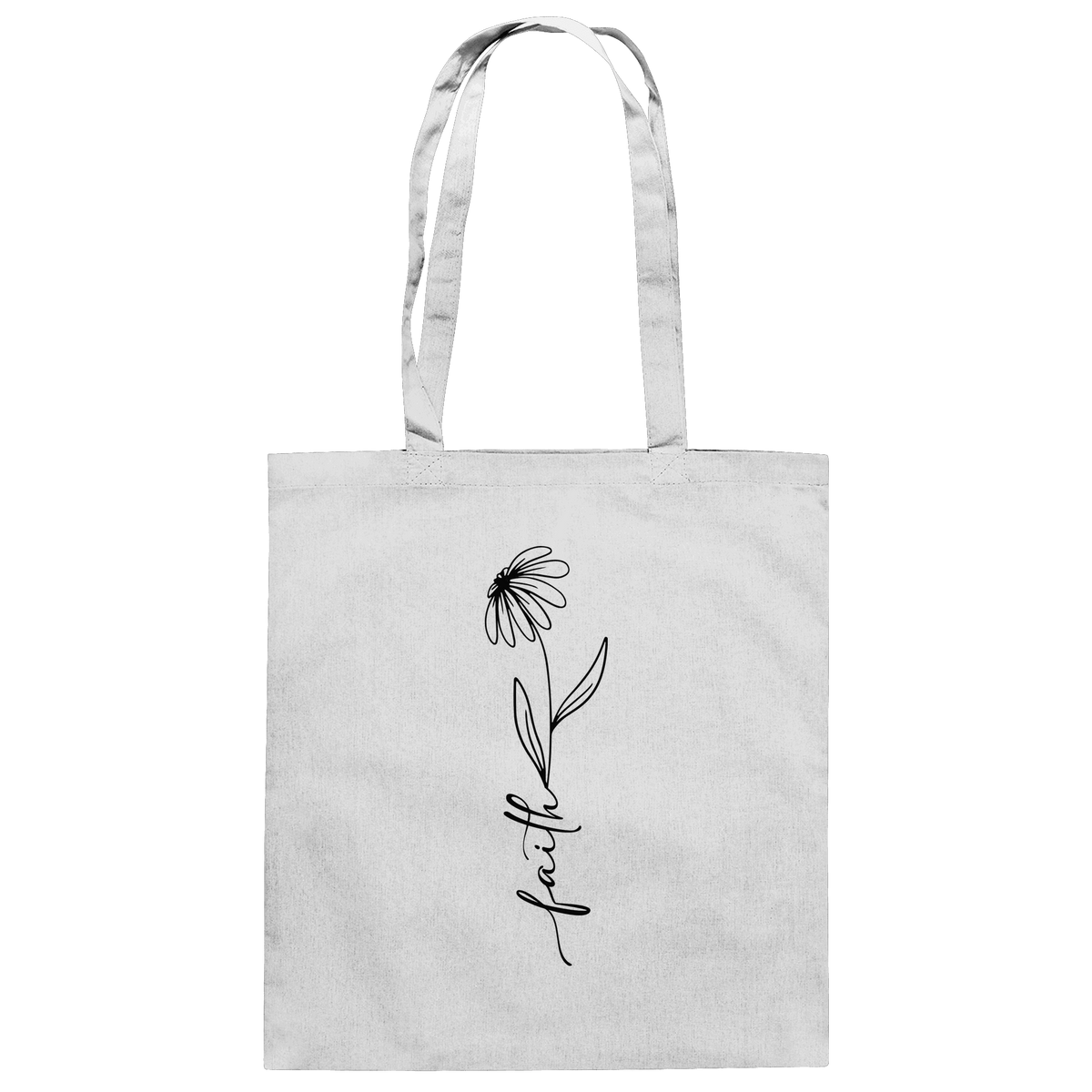 Faith – Glaube, der aufblüht - Baumwolltasche - Taschen - White - GfoitMa
