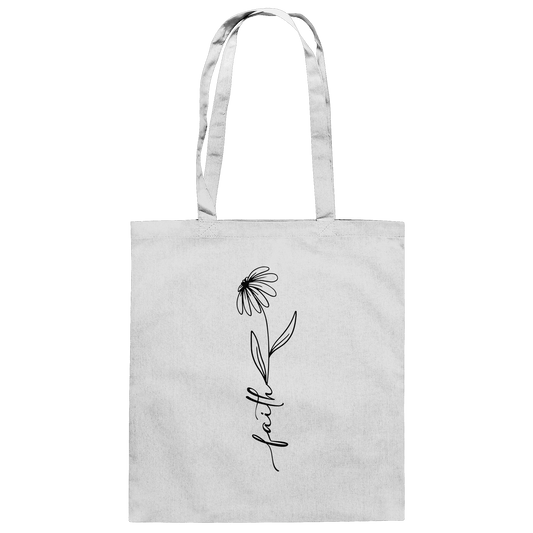 Faith – Glaube, der aufblüht - Baumwolltasche - Taschen - White - GfoitMa