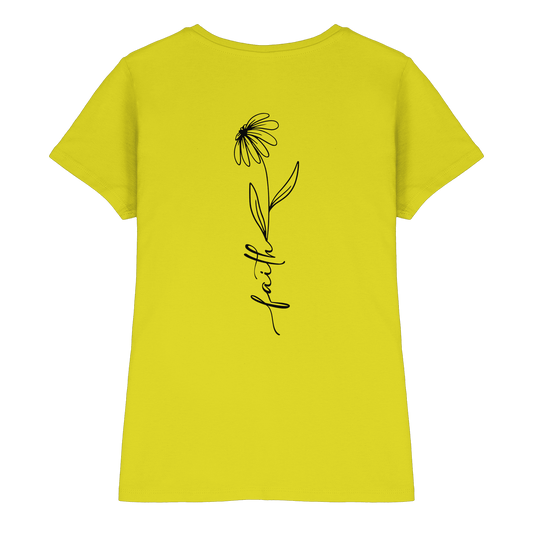 Faith – Glaube, der aufblüht - Ladies Premium Shirt - Lady-Shirts - Pixel Lime - GfoitMa