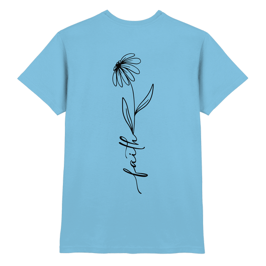 Faith – Glaube, der aufblüht - Premium Shirt - Unisex-Shirts - Sky Blue - GfoitMa