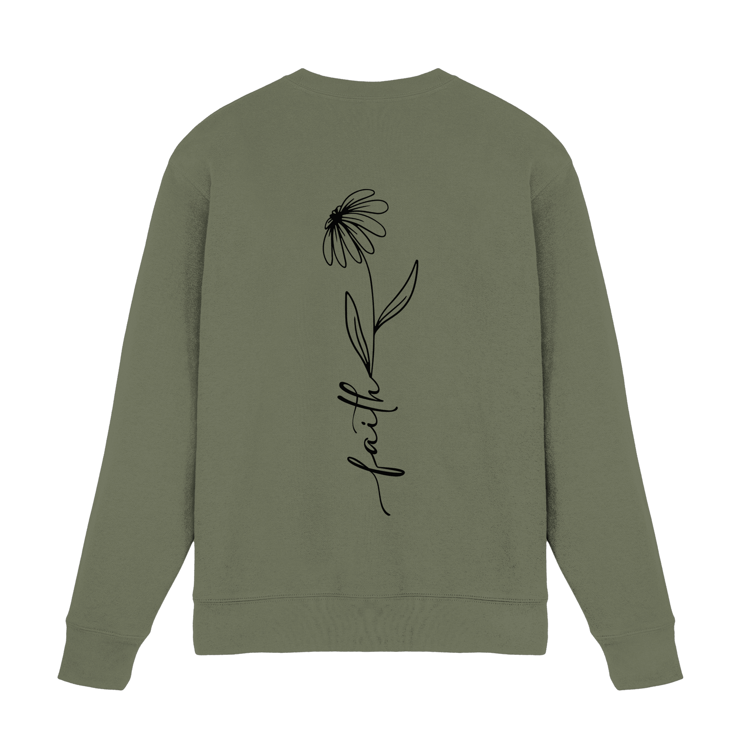 Faith – Glaube, der aufblüht - Premium Sweatshirt - Sweatshirts - Classic Olive - GfoitMa