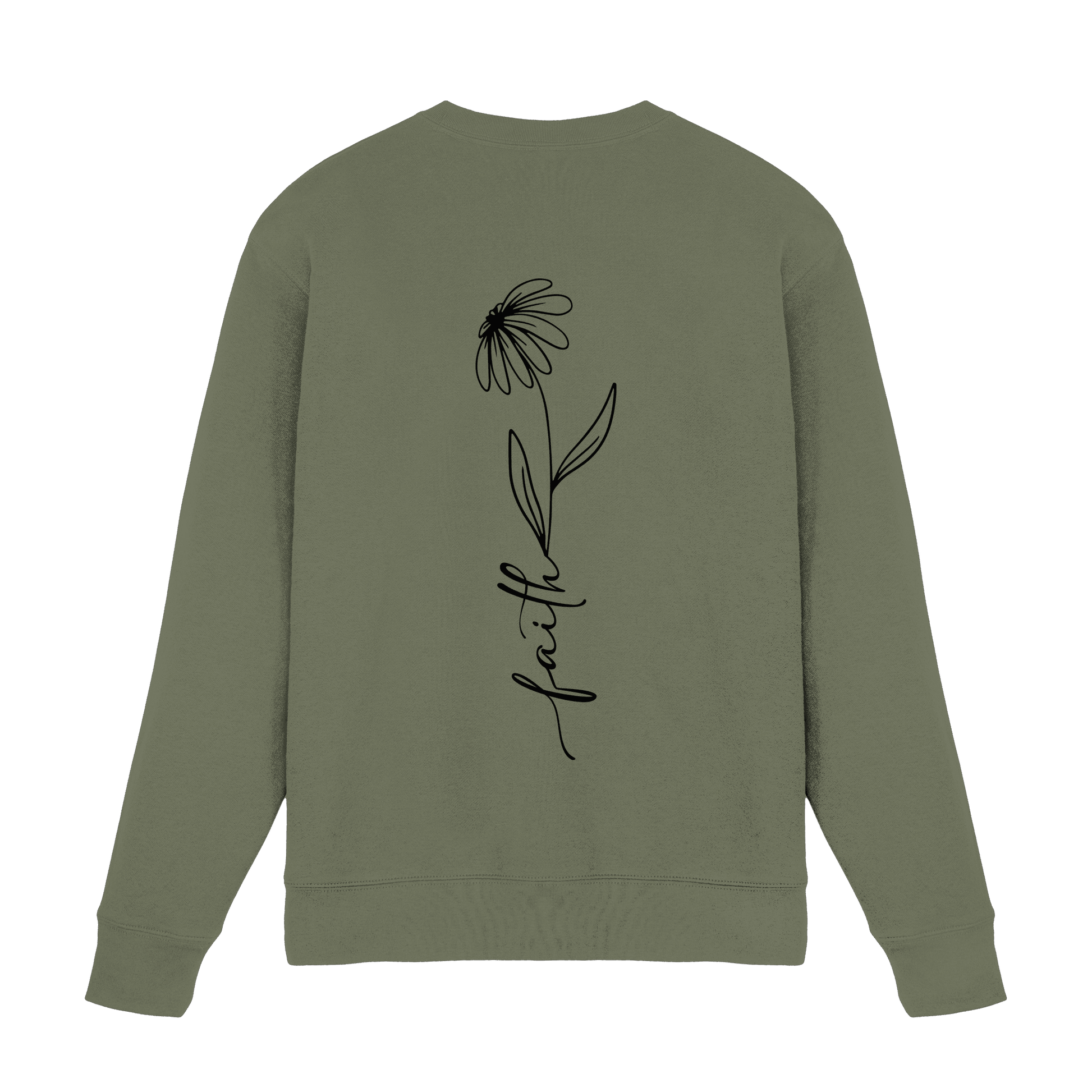 Faith – Glaube, der aufblüht - Premium Sweatshirt - Sweatshirts - Classic Olive - GfoitMa