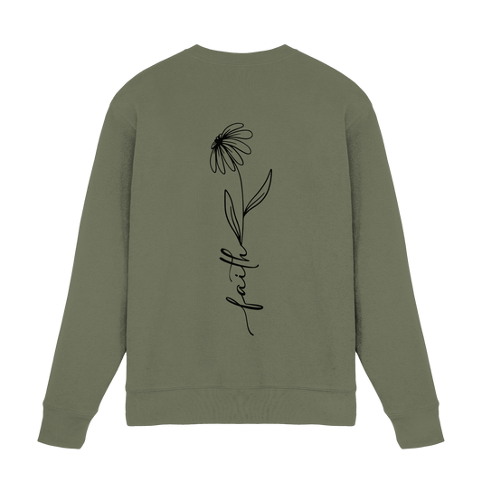Faith – Glaube, der aufblüht - Premium Sweatshirt - Sweatshirts - Classic Olive - GfoitMa