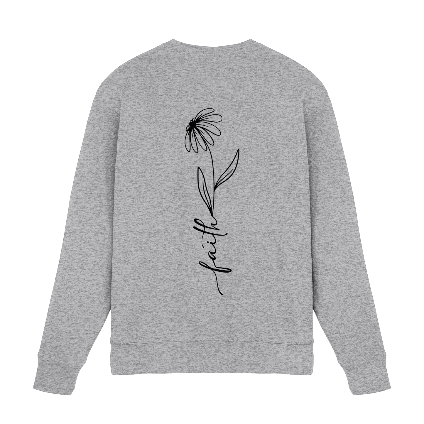 Faith – Glaube, der aufblüht - Premium Sweatshirt - Sweatshirts - Heather Grey (meliert) - GfoitMa