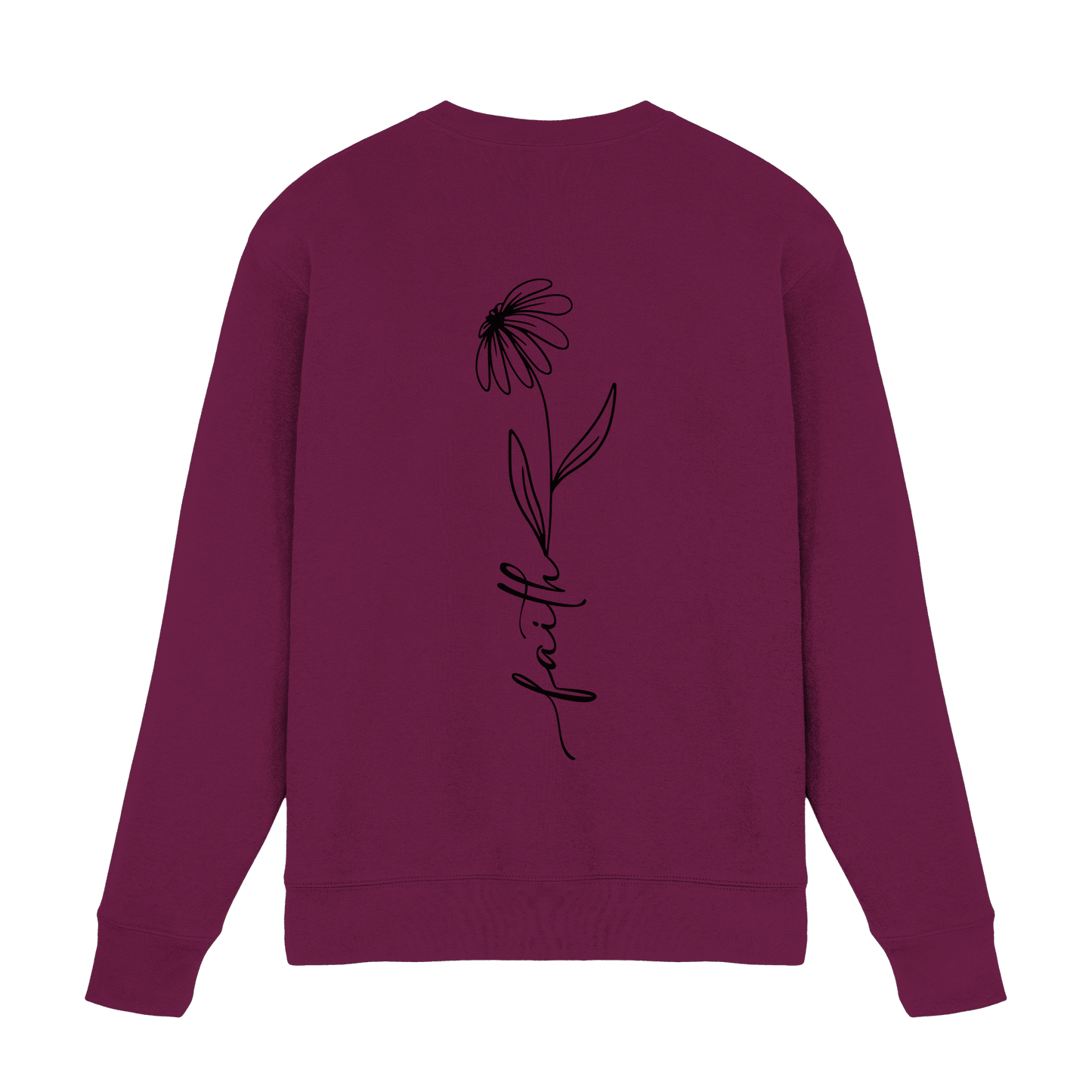 Faith – Glaube, der aufblüht - Premium Sweatshirt - Sweatshirts - Burgund - GfoitMa