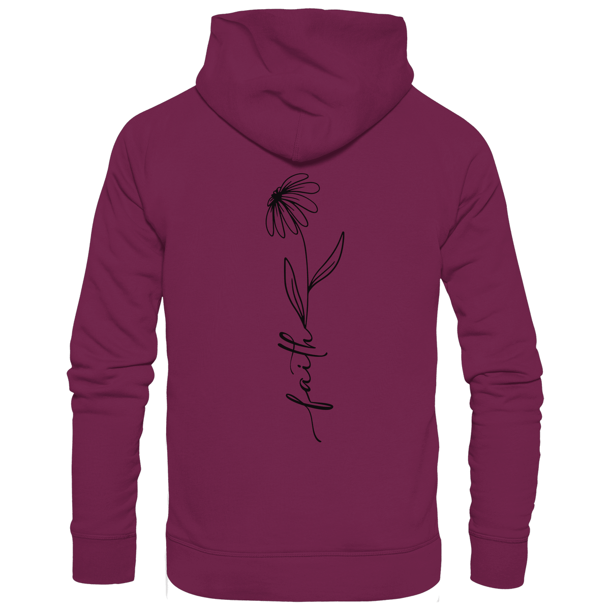 Faith – Glaube, der aufblüht - Premium Unisex Hoodie - Hoodies - Burgund - GfoitMa