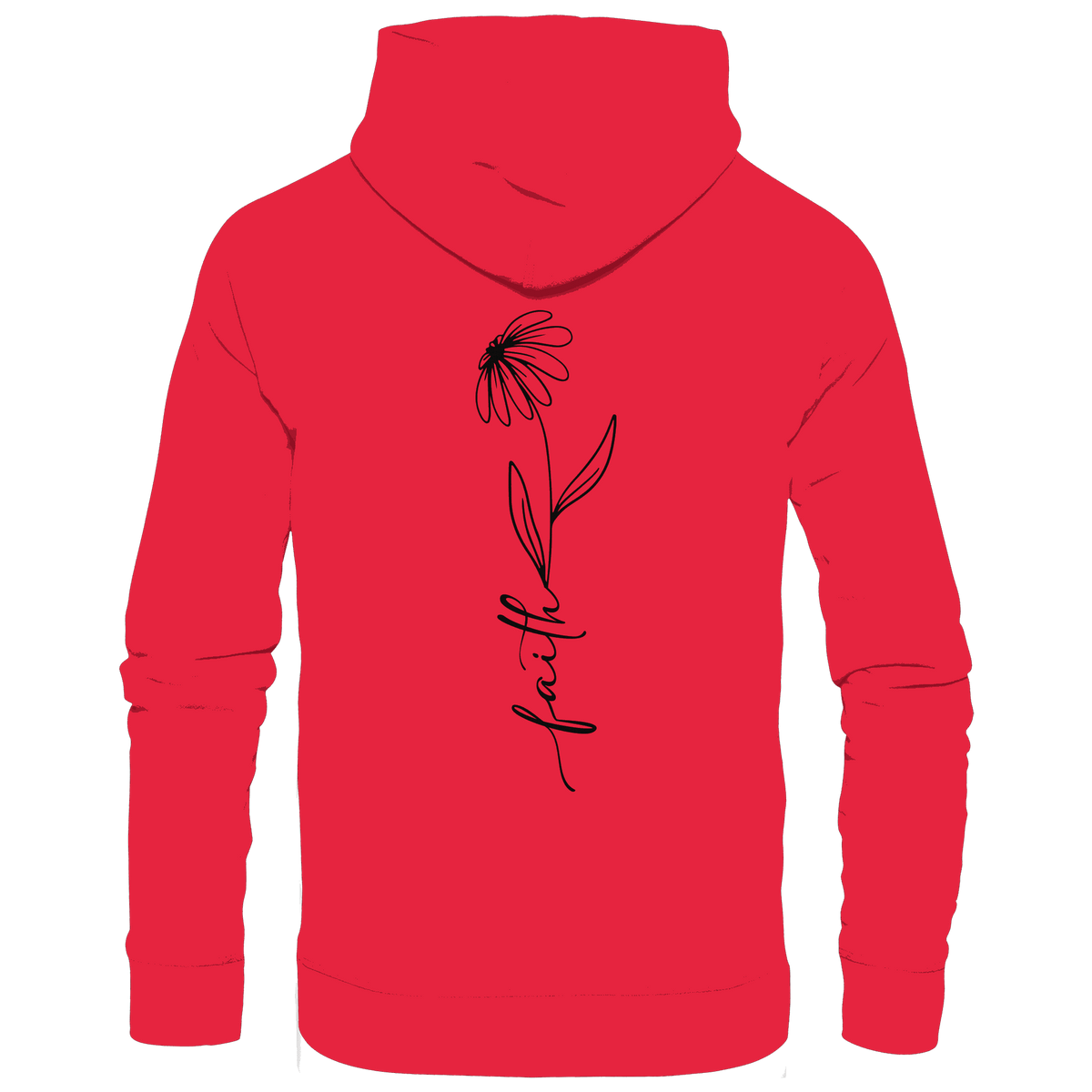 Faith – Glaube, der aufblüht - Premium Unisex Hoodie - Hoodies - Rot - GfoitMa