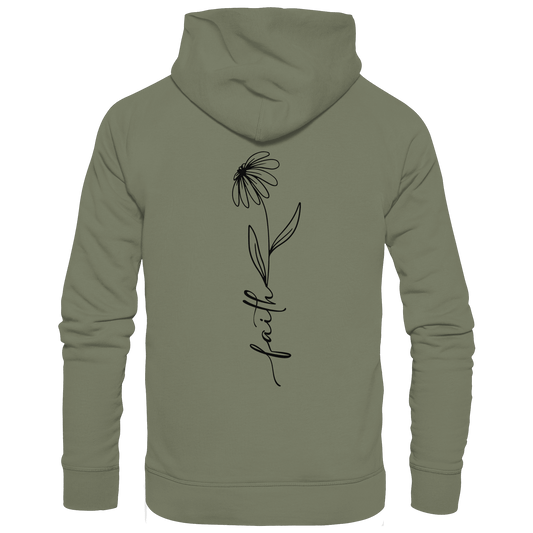 Faith – Glaube, der aufblüht - Premium Unisex Hoodie - Hoodies - Classic Olive - GfoitMa