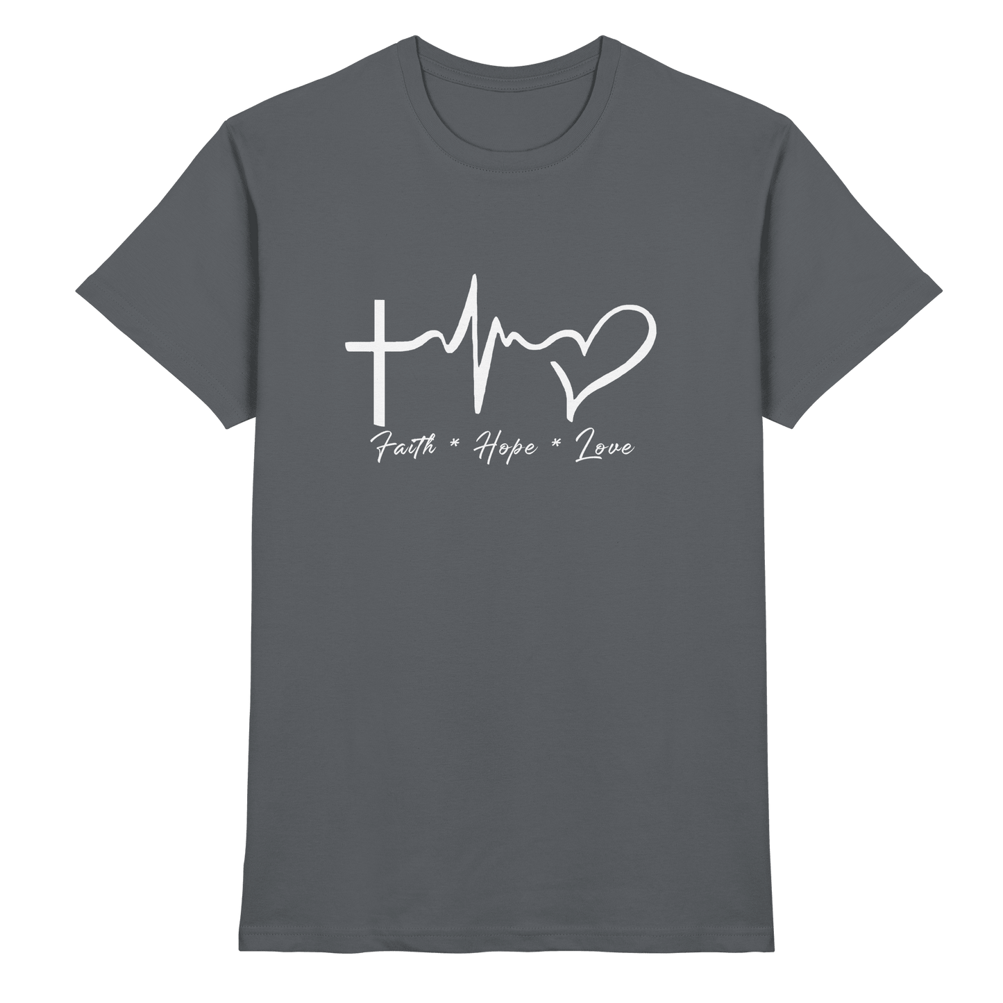Faith * Hope * Love - Premium Shirt - Unisex-Shirts - Dark Grey - GfoitMa