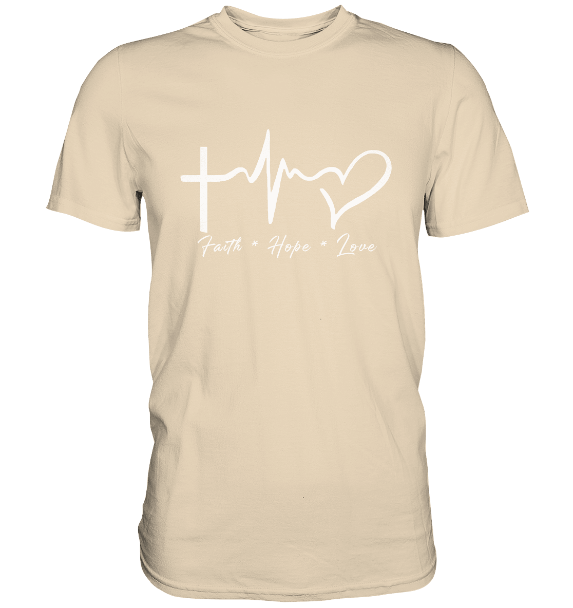 Faith * Hope * Love - Premium Shirt - Unisex-Shirts - Sand - GfoitMa